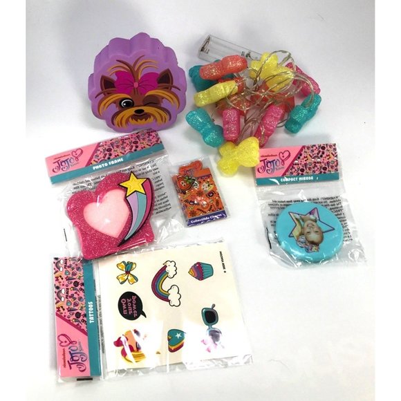 JoJo Siwa Lot Tattoos Halloween Charm Lights Photo Frame Compact Mirror Squishy - Picture 1 of 6